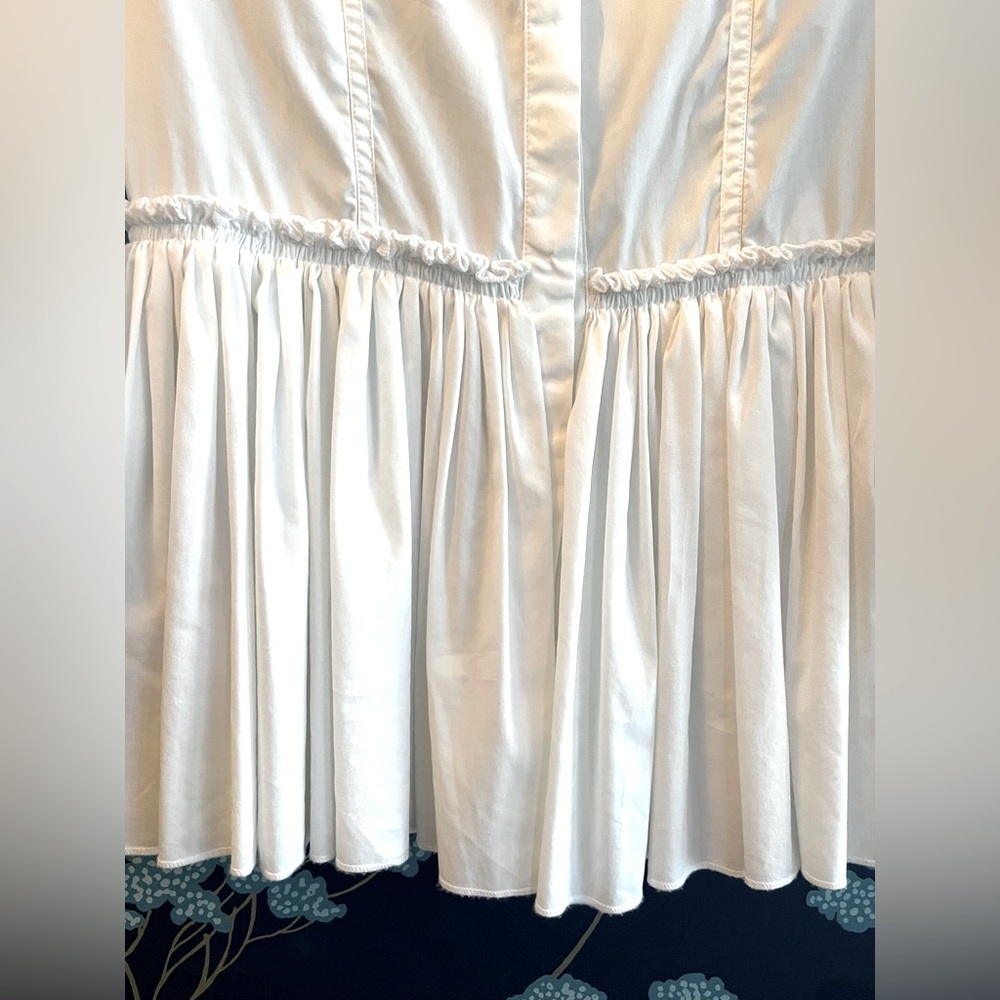 Burberry London cotton blend blouse w/gathered waist and ruffle hem, sz4, EUC - Picture 6 of 8